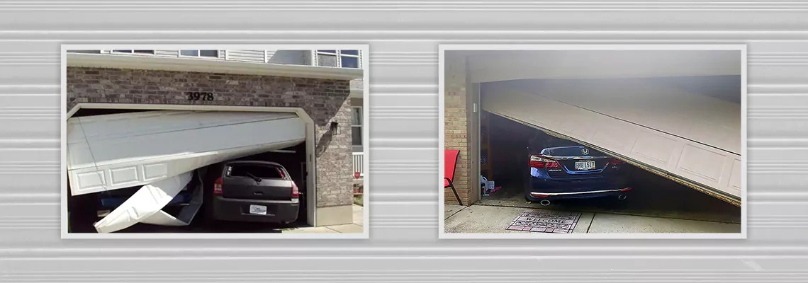 Repair Commercial Garage Door Got Hit By A Car in Poinciana, Florida